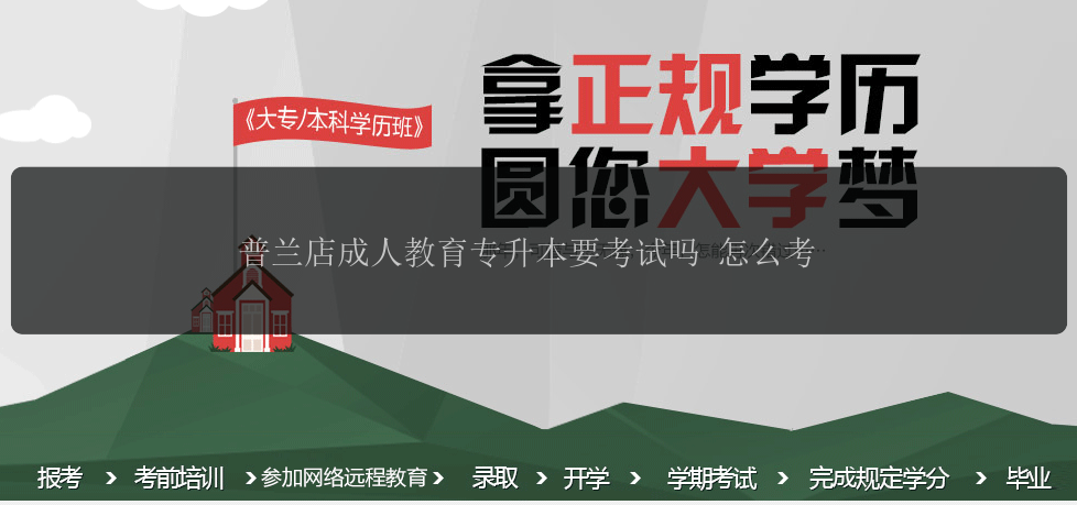 普蘭店成人教育專升本要考試嗎 怎么考